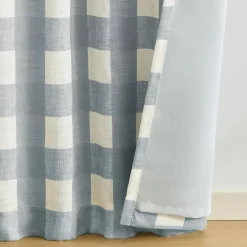 Threadmade Grainger Rod Pocket Back Tab Window Curtain, Indigo - 52