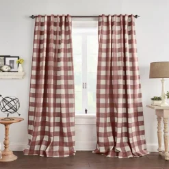 Threadmade Grainger Rod Pocket Back Tab Window Curtain, Indigo - 52
