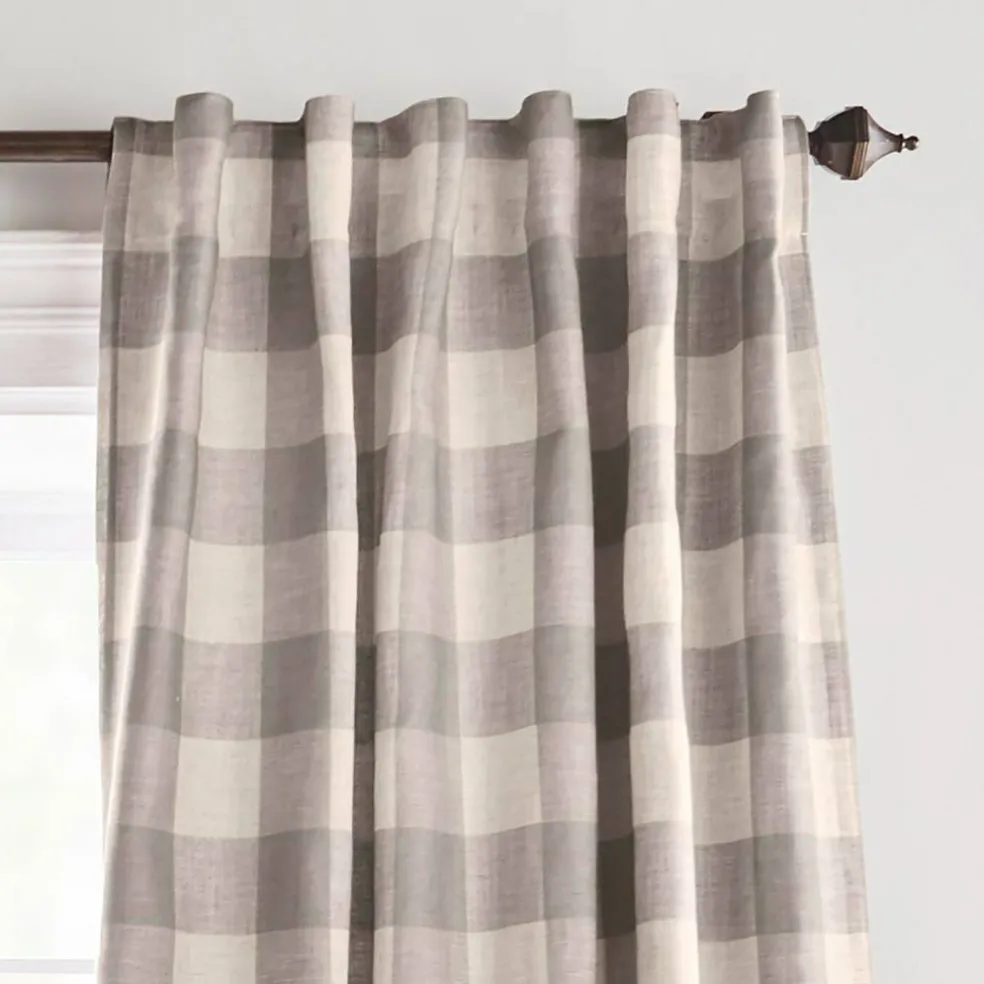 Threadmade Grainger Rod Pocket Back Tab Window Curtain, Indigo - 52"W x 63"L