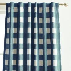 Threadmade Grainger Rod Pocket Back Tab Window Curtain, Indigo - 52