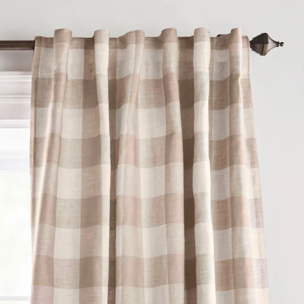 Threadmade Grainger Rod Pocket Back Tab Window Curtain, Indigo - 52"W x 63"L