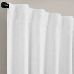 Threadmade Harrow Solid Texture Blackout Window Curtain Panel, Blue - 52