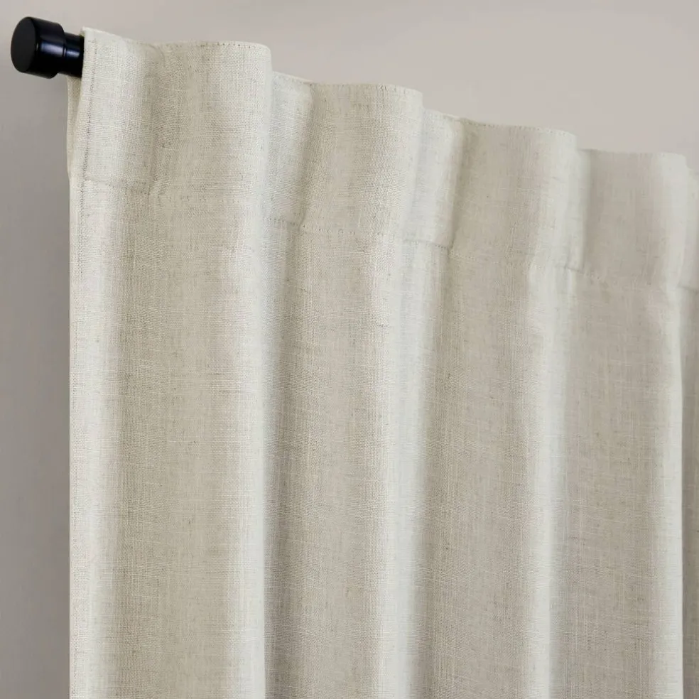 Threadmade Harrow Solid Texture Blackout Window Curtain Panel, Blue - 52"W x 95"L