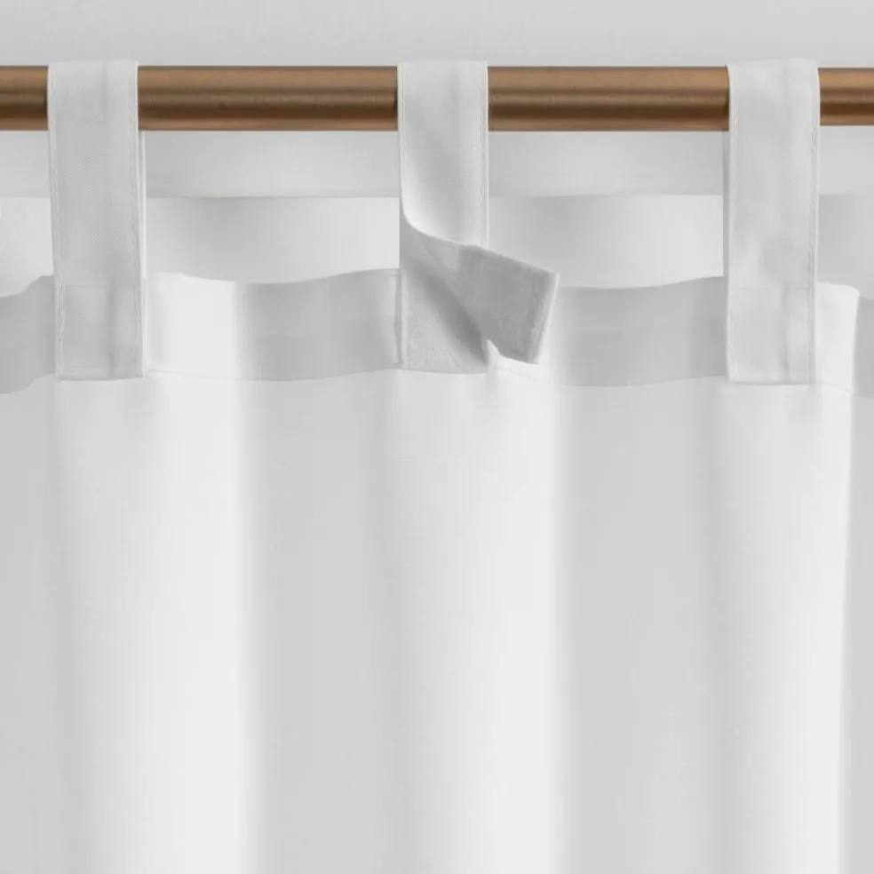 Threadmade Matine Solid Tab Top Indoor/Outdoor Window Curtain, Gray - 52"W x 84"L