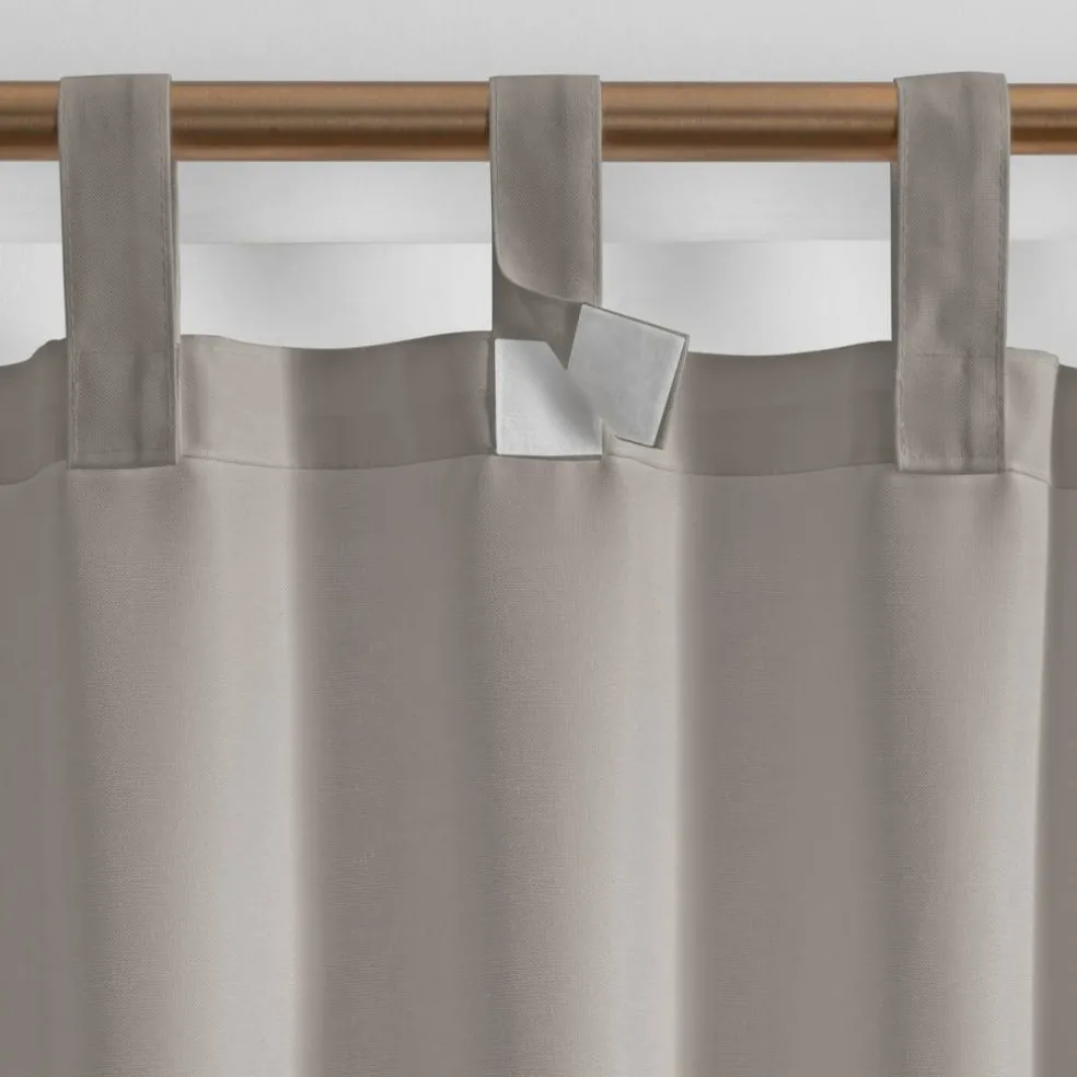 Threadmade Matine Solid Tab Top Indoor/Outdoor Window Curtain, Gray - 52"W x 84"L