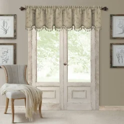 Threadmade Mia Beaded Scallop Valance, Blue - 52