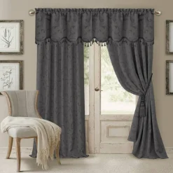 Threadmade Mia Beaded Scallop Valance, Blue - 52