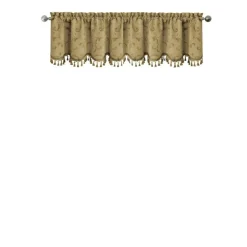 Threadmade Mia Beaded Scallop Valance, Blue - 52