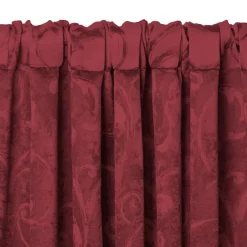 Threadmade Mia Jacquard Scroll Blackout Window Curtain, Gray - 52