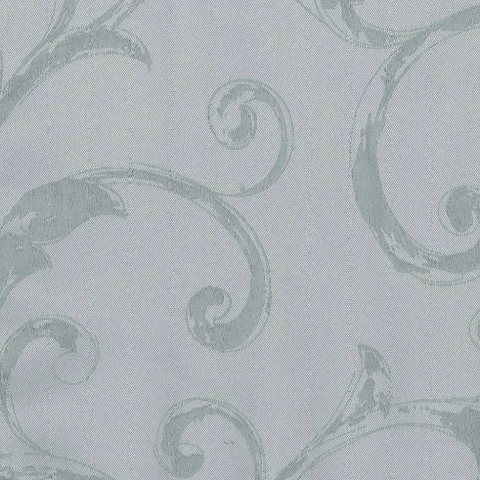 Threadmade Mia Jacquard Scroll Blackout Window Curtain, Gray - 52"W x 84"L