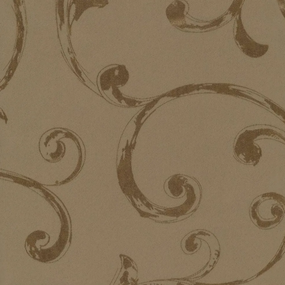 Threadmade Mia Jacquard Scroll Blackout Window Curtain, Gray - 52"W x 84"L