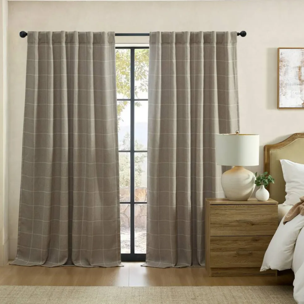 Threadmade Sawyer Window Panel, Linen - 52"W x 84"L