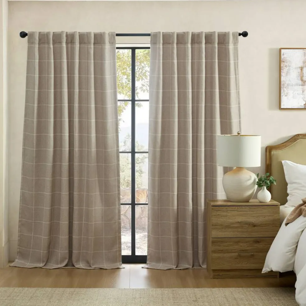 Threadmade Sawyer Window Panel, Linen - 52"W x 84"L