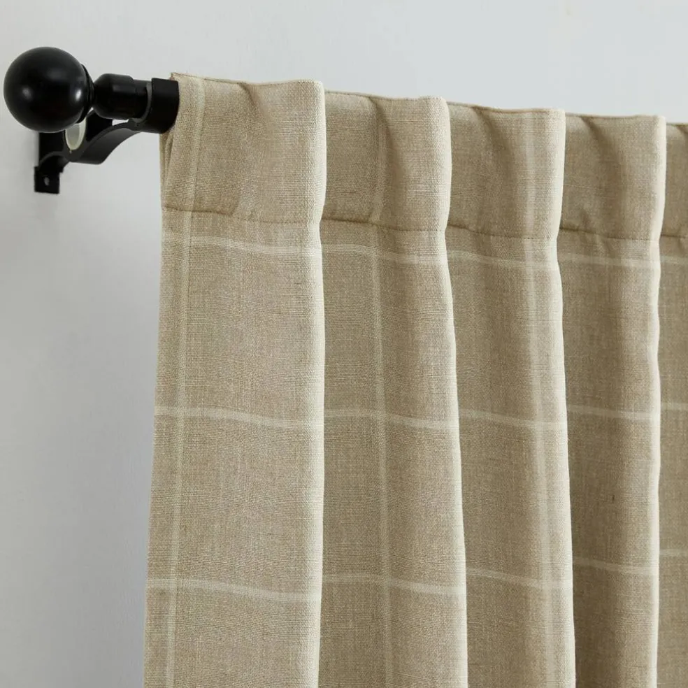 Threadmade Sawyer Window Panel, Linen - 52"W x 84"L