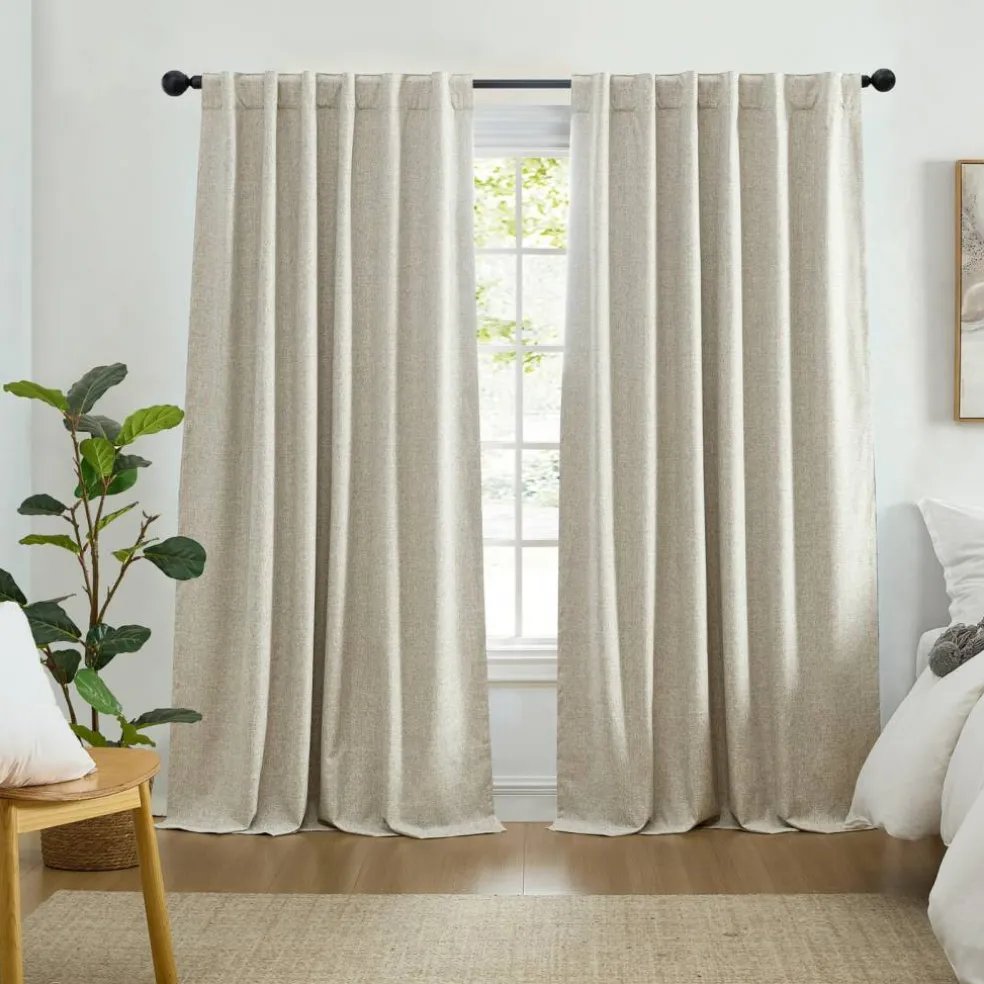 Threadmade Solace Blackout Window Panel, White - 52"W x 95"L