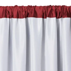 Threadmade Versailles Faux Silk Blackout Window Curtain, Ivory - 52