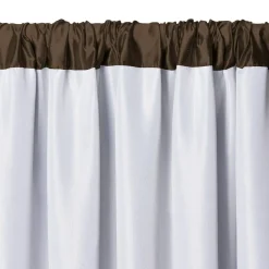 Threadmade Versailles Faux Silk Blackout Window Curtain, Ivory - 52