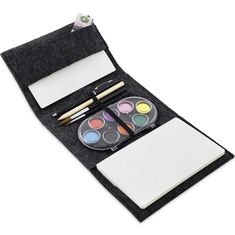 Three By Three Jotblock Travel Postcard Watercolor Paint Set