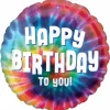 17" Tie Dye Birthday Foil Balloon