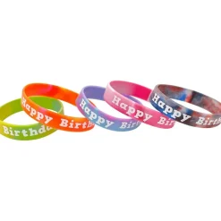 Tie-Dye Happy Birthday Wristbands, Pack of 10