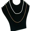 6 6 Tier Black Flocked Cardboard Necklace Chain Display Bust Easels