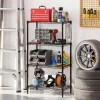 4-Tier Heavy Duty Metal Shelving Unit Adjustable Wire Rack 600 lbs Black