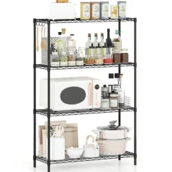 4-Tier Heavy Duty Metal Shelving Rack 1000 lbs Adjustable Storage Organizer