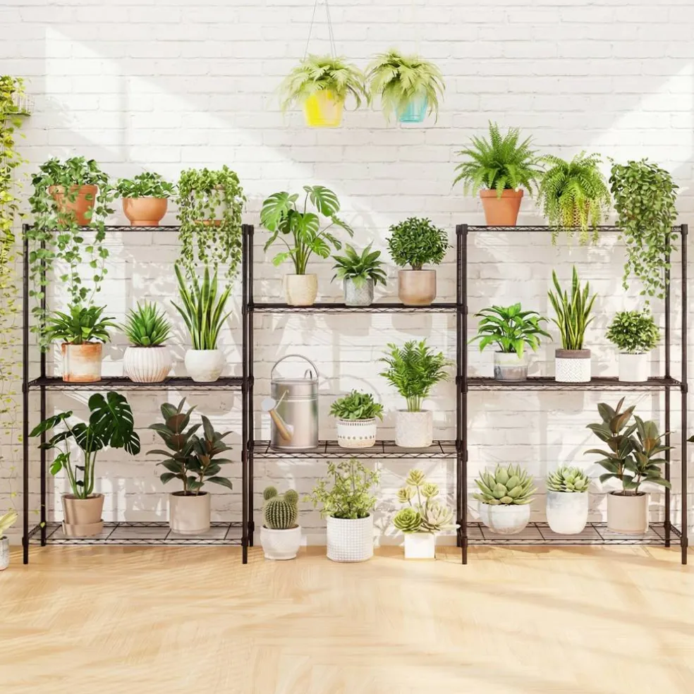 4-Tier Heavy Duty Metal Shelving Rack 1000 lbs Adjustable Storage Organizer