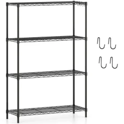4-Tier Heavy Duty Metal Shelving Rack 1000 lbs Adjustable Storage Organizer