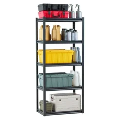 5-Tier Metal Storage Shelves 2000 lbs Garage Utility Rack Adjustable Kitchen Warehouse