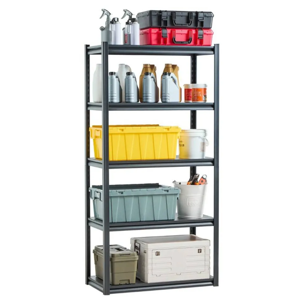 5-Tier Metal Storage Shelves 2000 lbs Garage Utility Rack Adjustable Kitchen Warehouse