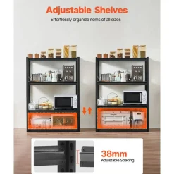 5-Tier Metal Storage Shelves 2000 lbs Garage Utility Rack Adjustable Kitchen Warehouse