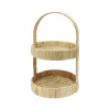 16.75" 2-Tier Rattan & Bamboo Tray by Ashland®