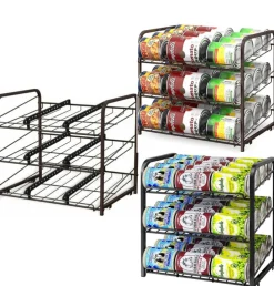 3-Tier Stackable Can Rack Organizer