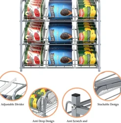 3-Tier Stackable Can Rack Organizer