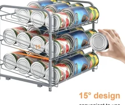 3-Tier Stackable Can Rack Organizer