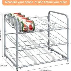 3-Tier Stackable Can Rack Organizer