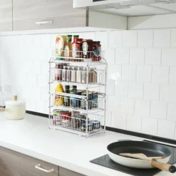 2-Tier Stackable Sliding Basket Cabinet Organizers, 2ct.