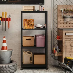 3 Tier Storage Shelving Unit Heavy Duty PP Utility Shelf Organizer for Garage Pantry Kitchen Laundry, 300 lbs Capacity