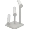 3 Tier White Leather T-Bar Bracelet & Necklace Jewelry Display Stands