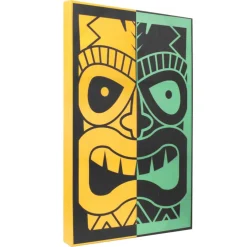 Tiki Mask Outdoor Canvas Art Print - 24