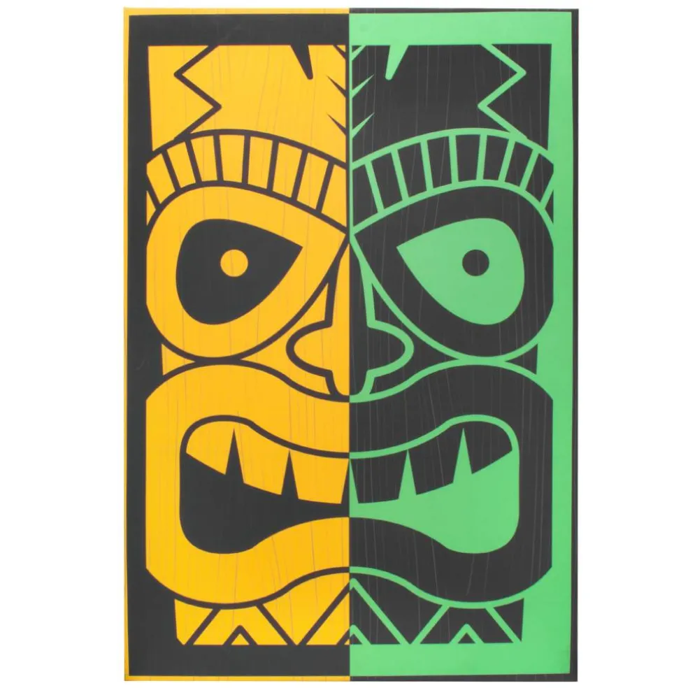 Tiki Mask Outdoor Canvas Art Print - 24"x36"