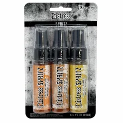 Tim HoltzĀ® DistressĀ® Spritz Orange & Yellow Pigment Spray Set
