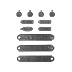 Tim Holtz® Idea-Ology Metal Halloween Word Plaques & Tags, 11ct.