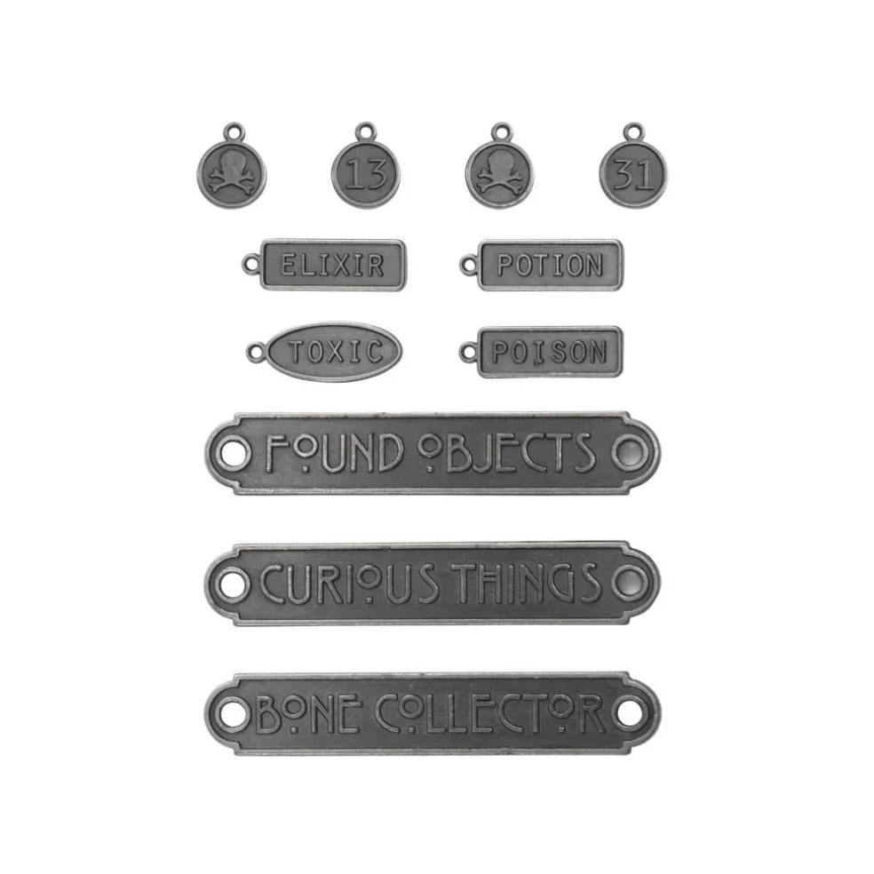 Tim Holtz® Idea-Ology Metal Halloween Word Plaques & Tags, 11ct.