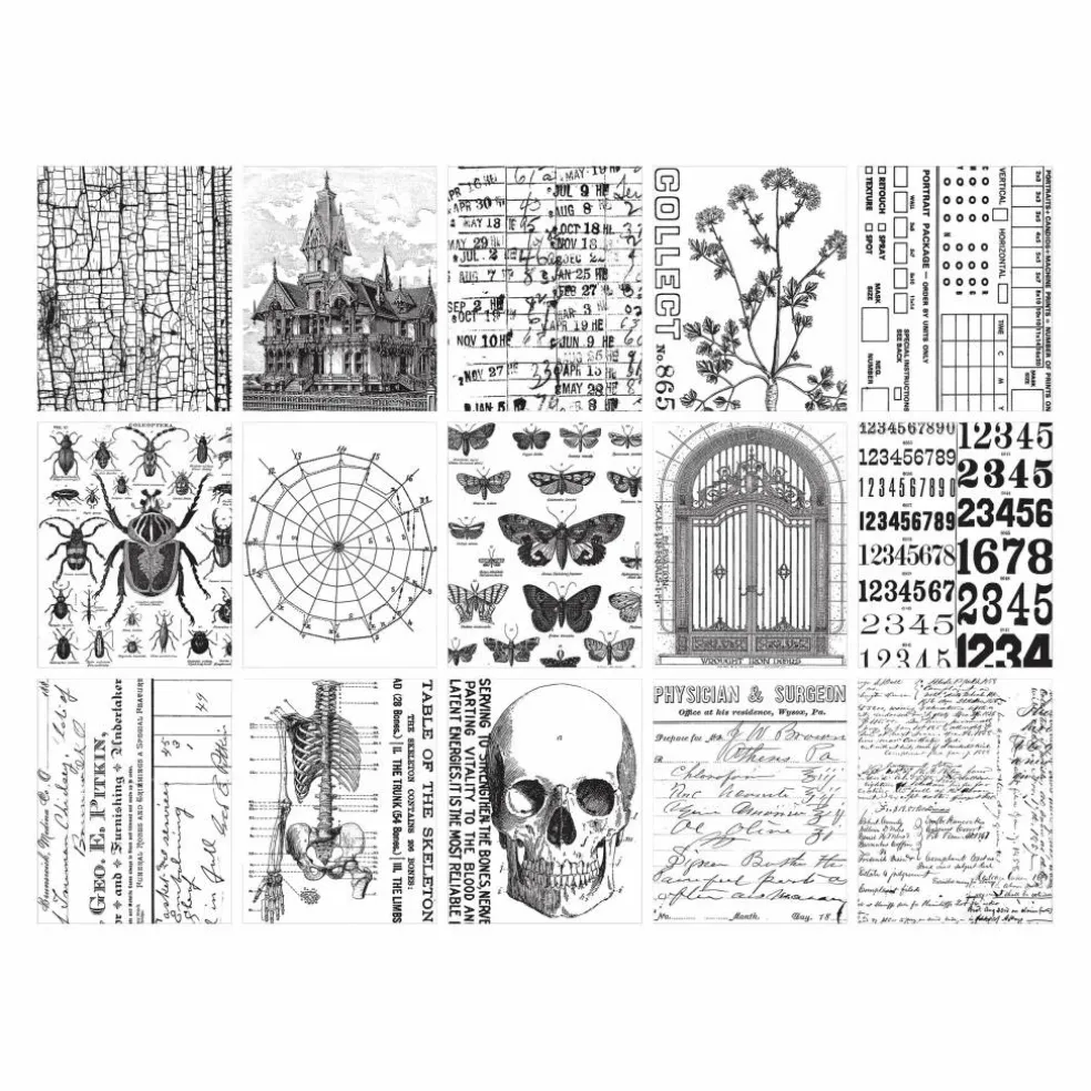 Tim Holtz® Idea-Ology 4.75" x 6" Halloween Collage Paper, 30 Sheets