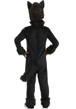 Toddler Girl's Big Tailed Black Cat Costume