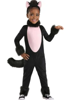 Toddler Girl's Big Tailed Black Cat Costume