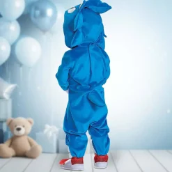 Toddler Sonic the Hedgehog 3 Knuckles Costume Hooded Jumpsuit with Character Headpiece