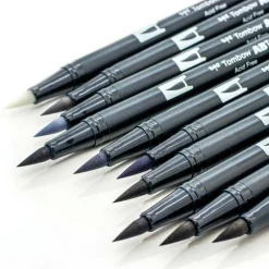 Tombow Grayscale Palette Dual Brush Pen Set